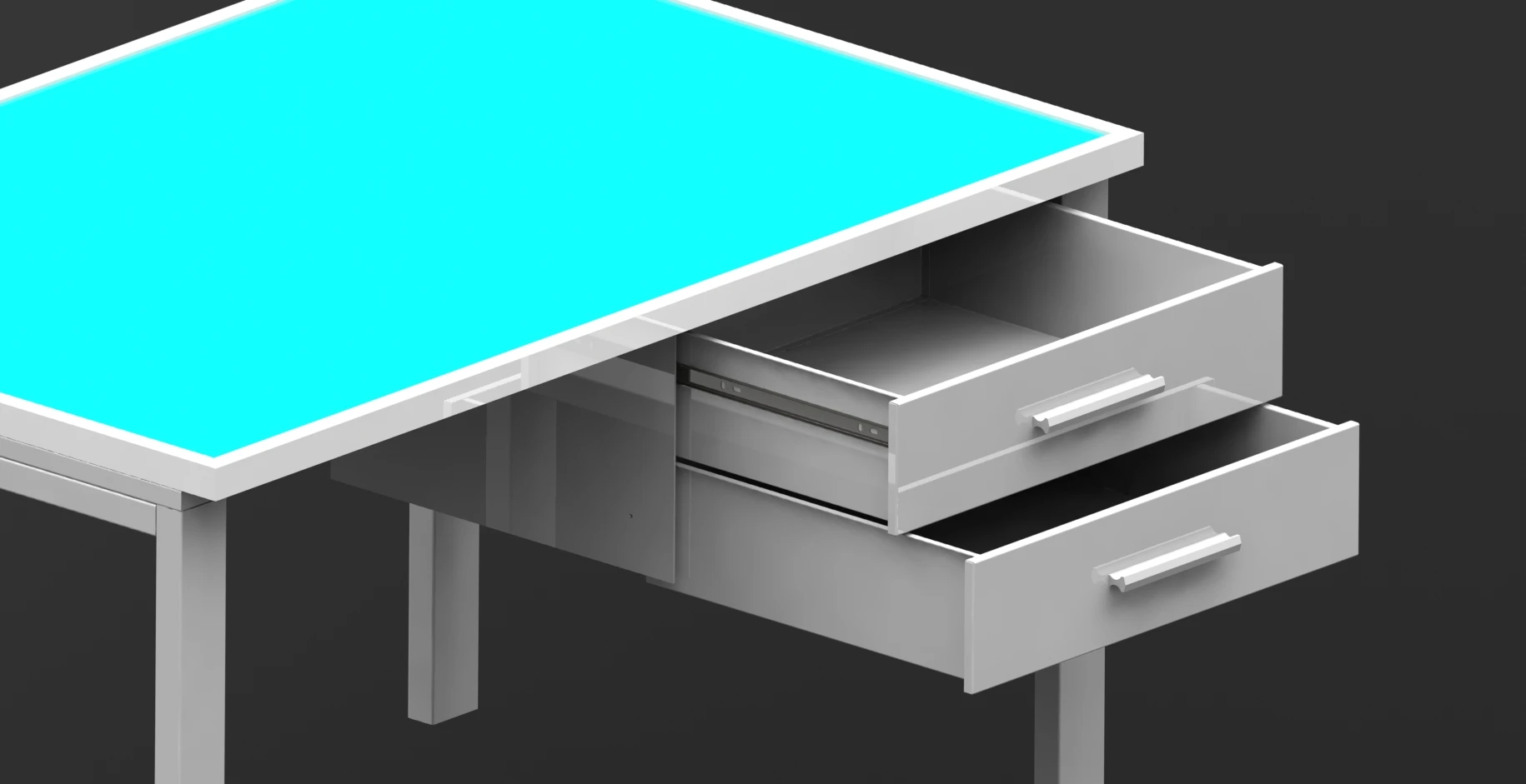 Metal Convertible Revolving Extendable Modern Industrial Office Desks ...