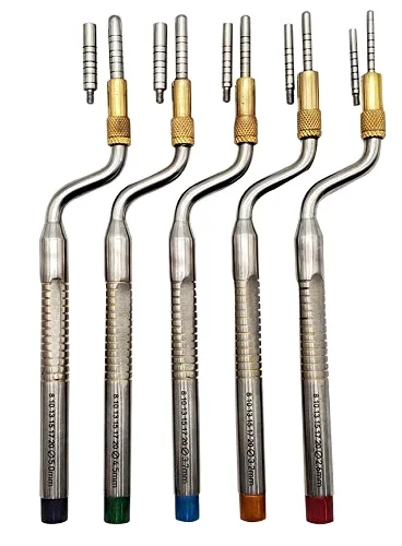 Wholesale Cheap Price Factory Made Rate Dental Implant Sinus Lift Kit Concave Convex Osteotomes Straight 5 Pieces Set
