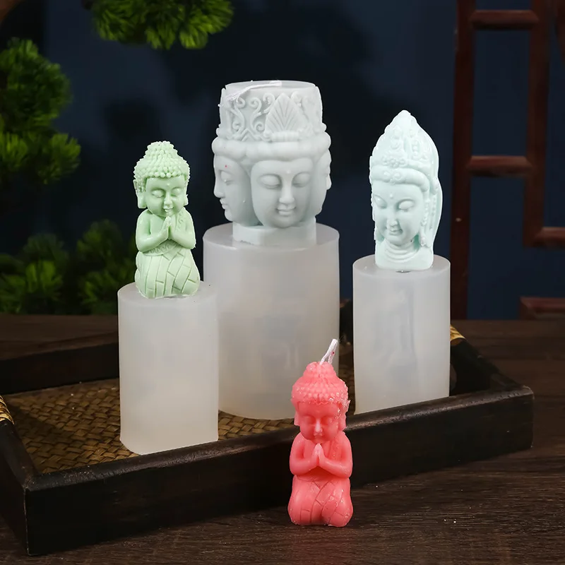 Stampi In Silicone Per Candele Buddha 3D - Set Da 2, Per Candele, Saponi, Resina E Gesso, Riusabili E Facili Da Usare