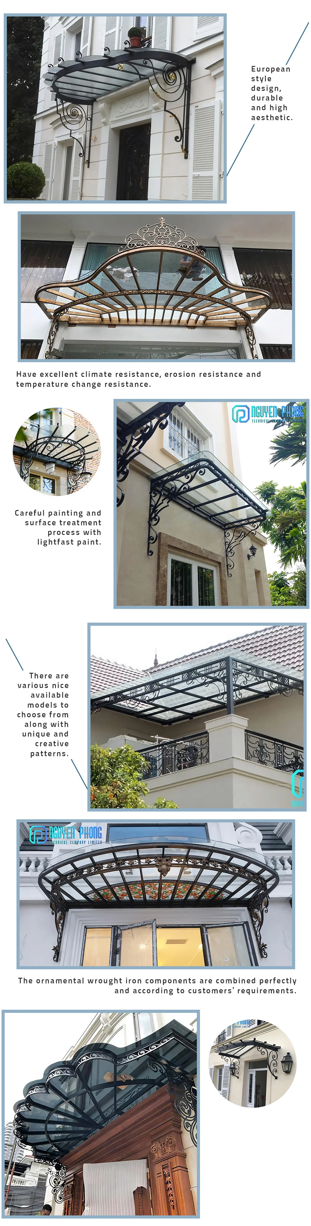 Hot Sales Glass Wrought Iron Canopy Awning Roof In Stock Buy Awning