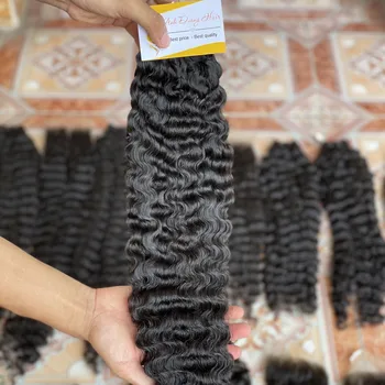 Wholesale Virgin Raw Burmese Curly Hair, from 100% raw human hair Vietnam,