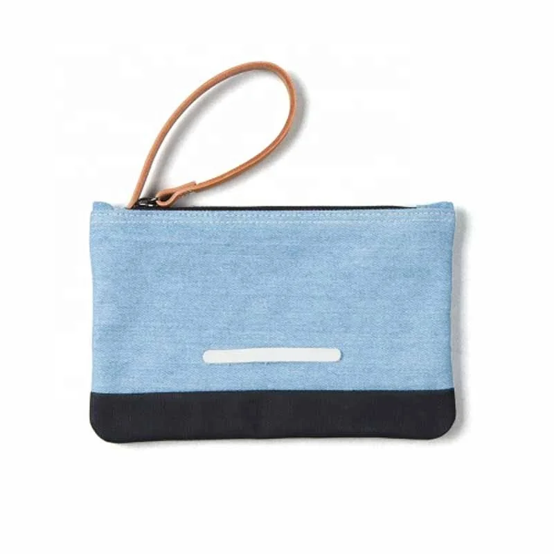 blue suede clutch bolsa