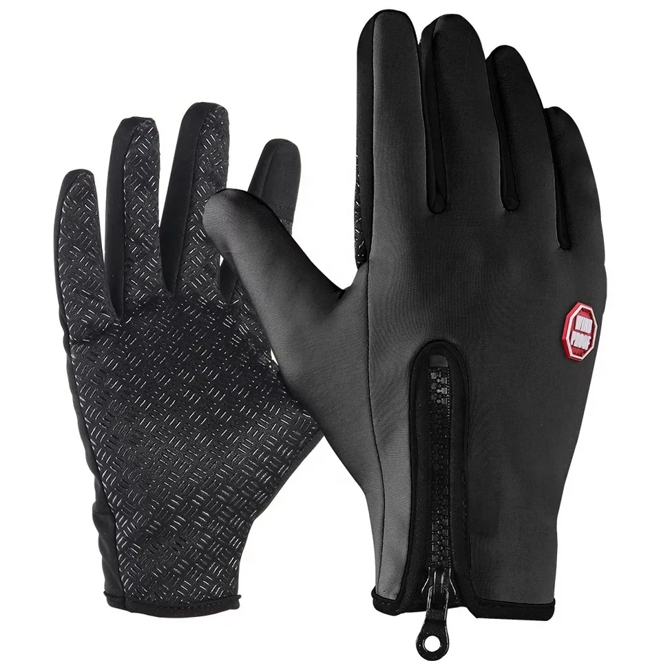 fleece cycling gloves