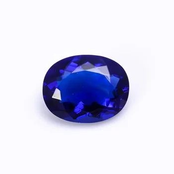 Ruzen Gems Round Shape Lab Grown Synthetic Loose Gemstone Blue Sapphire Saphir