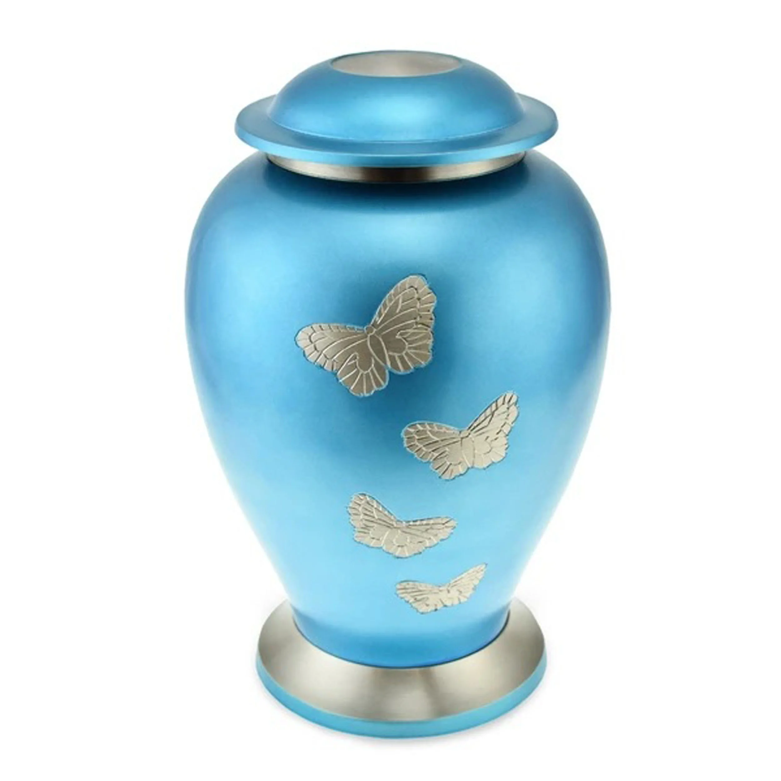 Superfine Quality Cremation Urn Design With Butterfly Carving Pleasant 