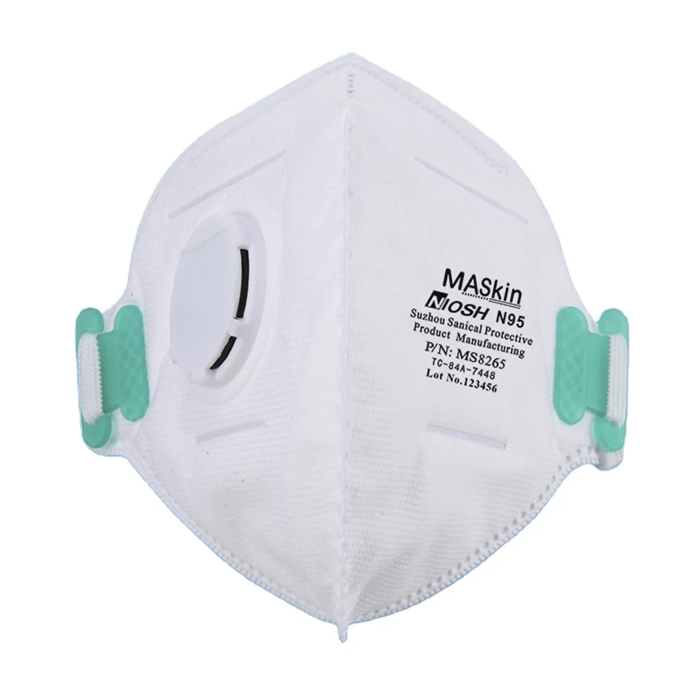 Flat fold N95 Particulate Filte respirator PM2.5 face respirator N95 respirator N95 fold flat mask Particulate Filter dust mask