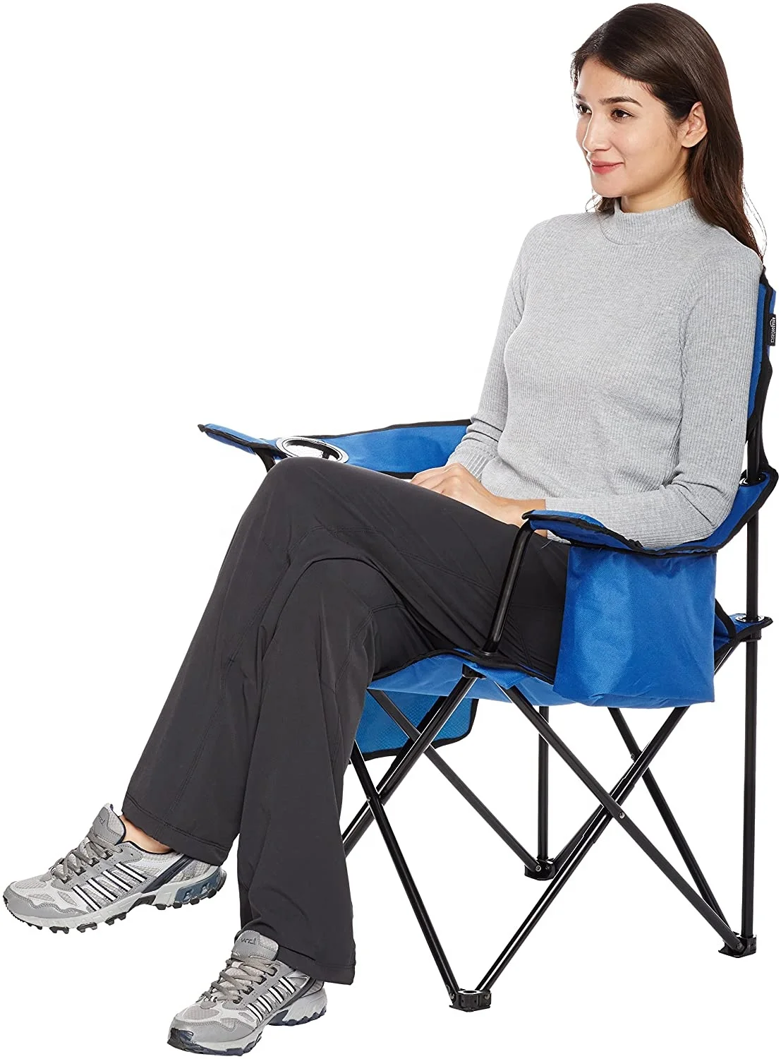 Portable Folding Camping Chair With Cooler Bag