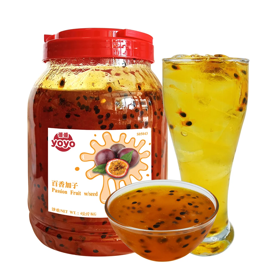 Bubble Tea Syrup Passion Fruit Syrup With Pulp Jam Fruit Taiwan Buy