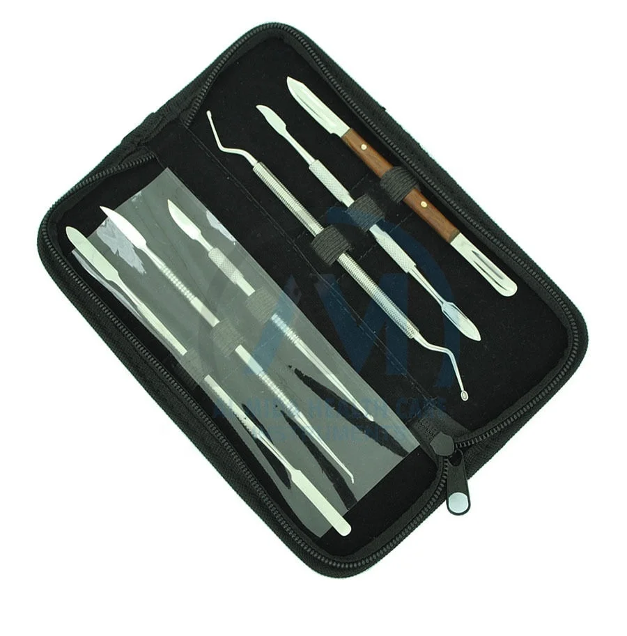 Dental Laboratory Tools Mixing Instruments Spatula Carver Wax Modelling Kit Dental Pick Set Stainless Steel