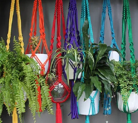 4 Legs Decorative Macrame Hangers Hanging Plant Holders
