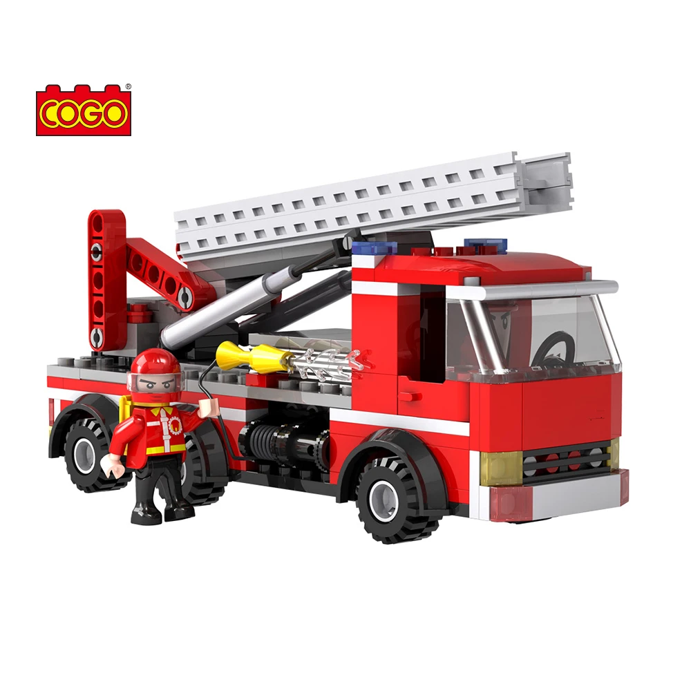 Cogo 220 Pcs Educational Building Blocks Sets Engine Fire Fighter Airport Fire Truck Toy Bricks Kids - Buy Building Kid Toys,Building Block Fire Station Toy,Assembly Abs Plastic Building Toys