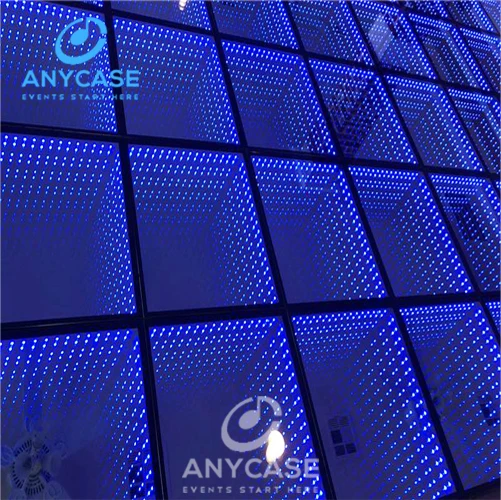 Make lighted 3D led dance floor acrylic sheet outdoor panels for dj party
