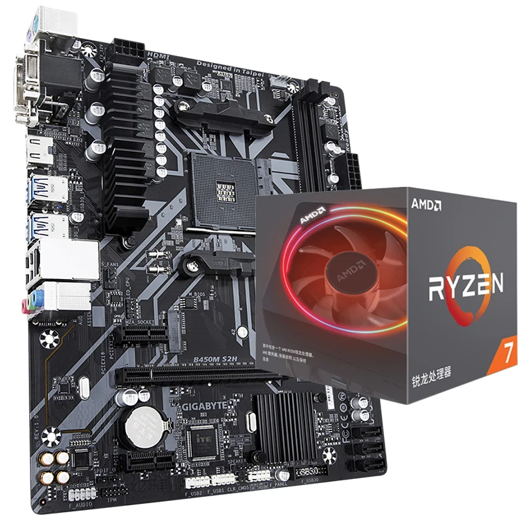 Gigabyte B450m S2h Micro-atx Motherboard With Amd Am4 Socket