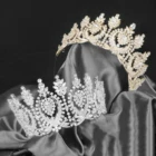 Jewelry Hair Bridal Bohua Jewelry New Wedding Pageant Hair Accessories CZ Zirconia Bridal Tiara Crown Headpiece For Women