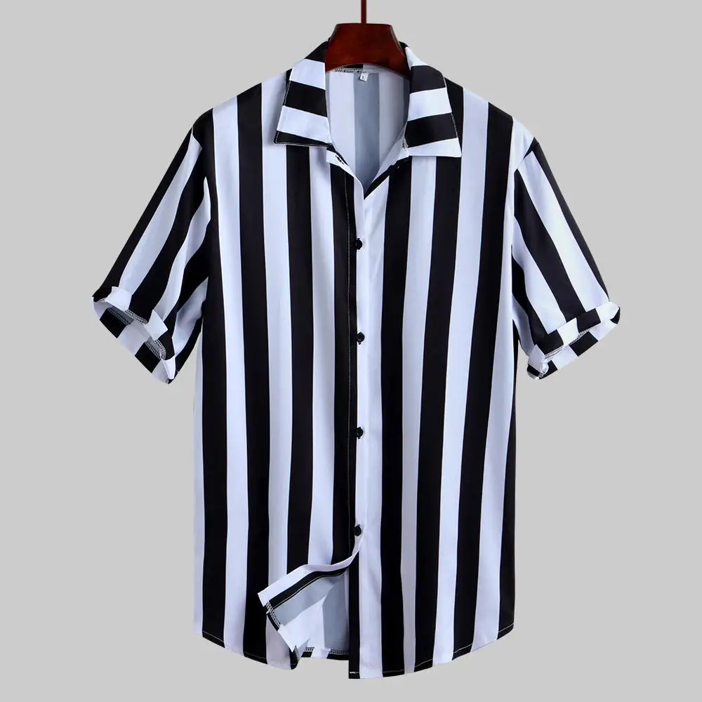 Hallhuber Stripe Shirt natural white-blue striped pattern casual look Fashion Shirts Stripe Shirts 