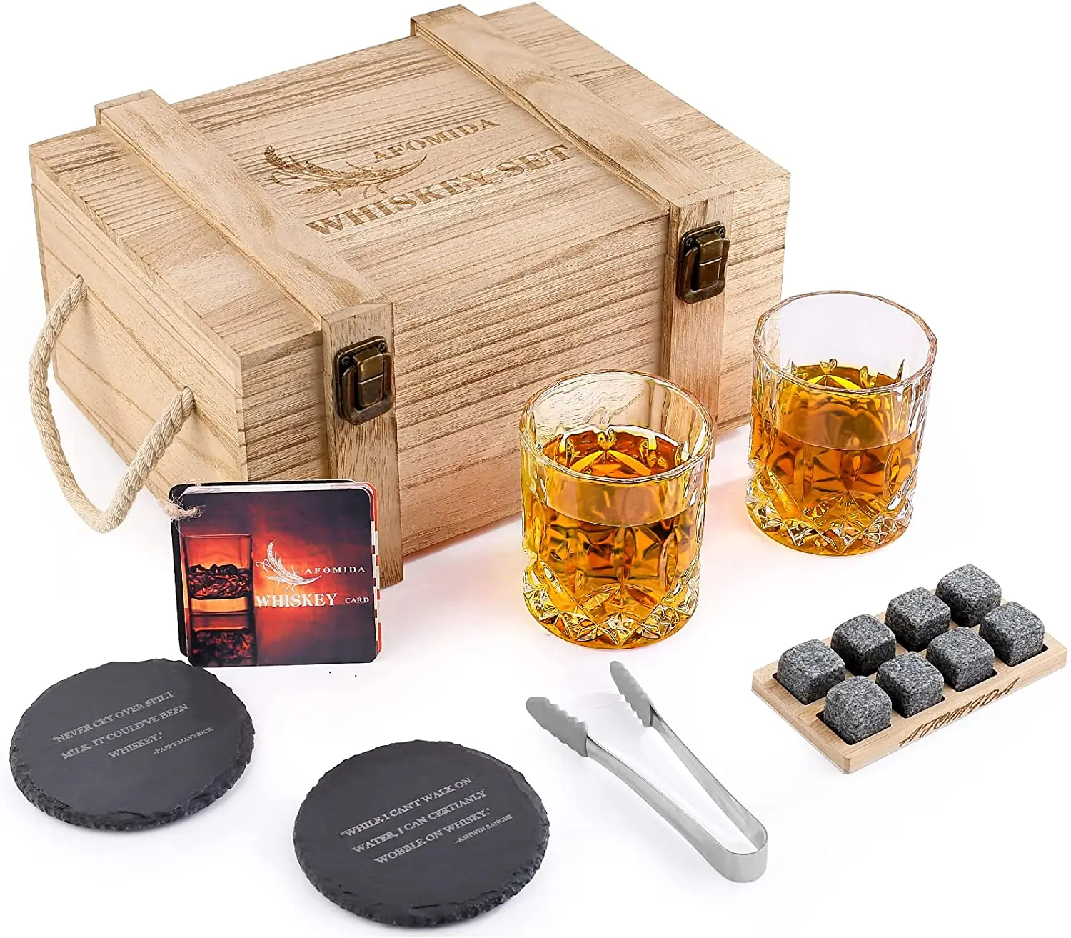 ADEXDO Whiskey Stones Gift Set Anniversary Gi FTS for Husband | Him | Men, Husband Birthday | Wedding Anniversary | Valentine's Day Gift, 8 Stainless