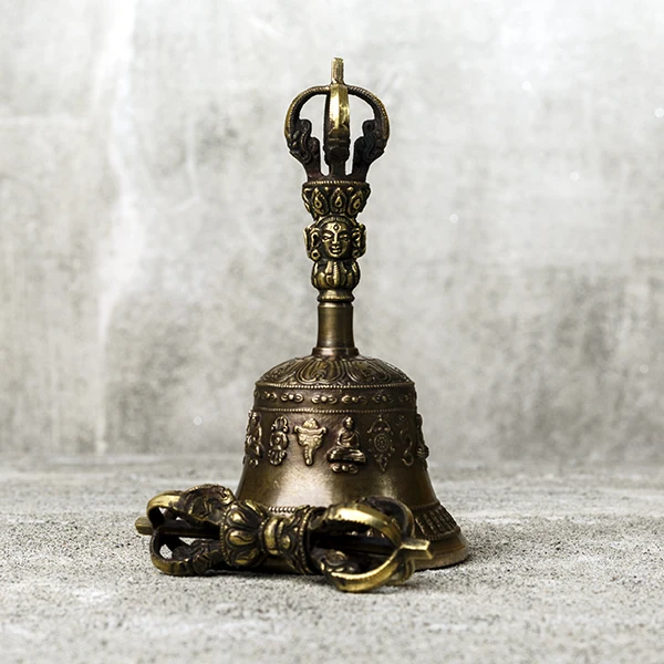 Tibetan Buddhist Set of Bells & Dorje Handmade Nepalese Hand Bell Bronze popular Meditation Prayer Bells Dorje Vajra Excellent Sound Lama's Bell