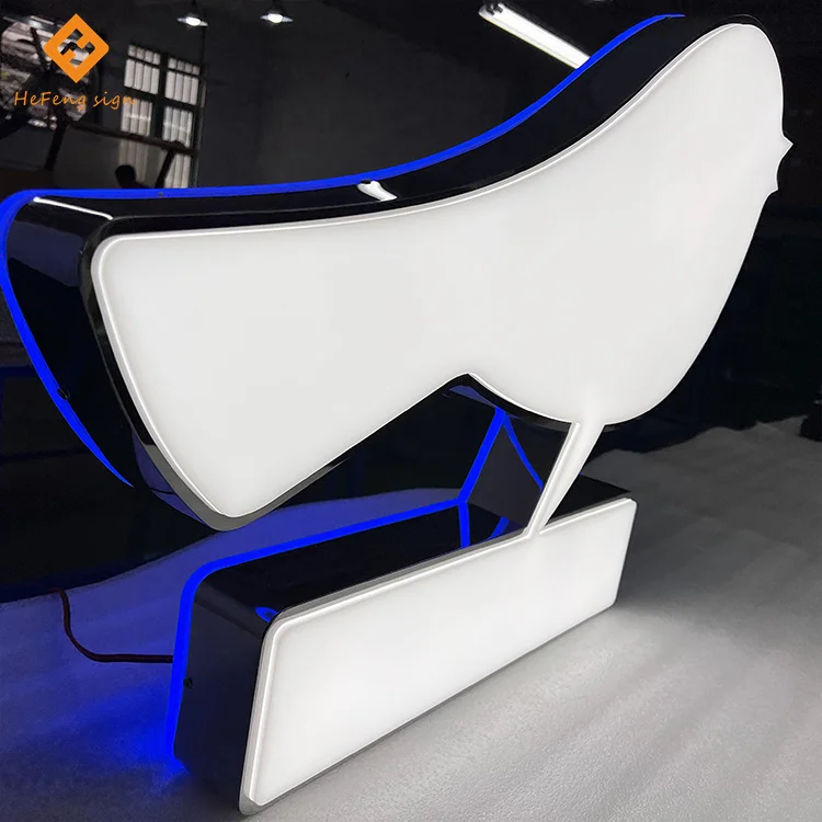 Сделанный на заказ 3D светодиодный акриловый знак из нержавеющей