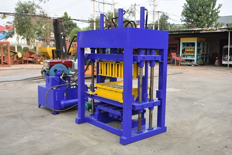 Дизельный блок делая машину QT4-40 гидравлический дизельный станок для изготовления строительных блоков дизельный силовой блок изготовляющая машина