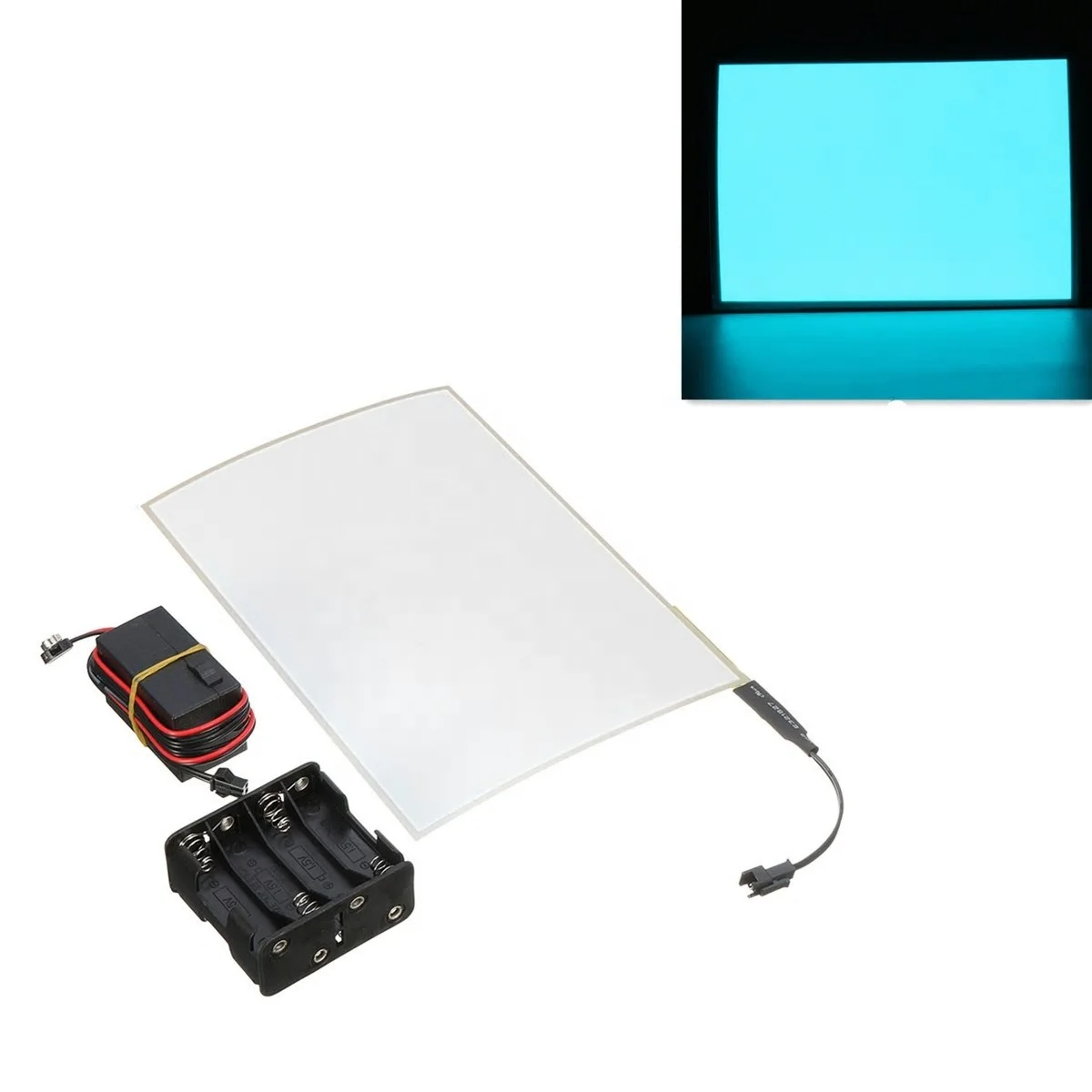 Nuovo Arrivo 3cm X100cm/3x200cm Flessibile EL Strip Nastro Elettroluminescente Led Light Neon Tape Con Inverter DC12V - Foto 6