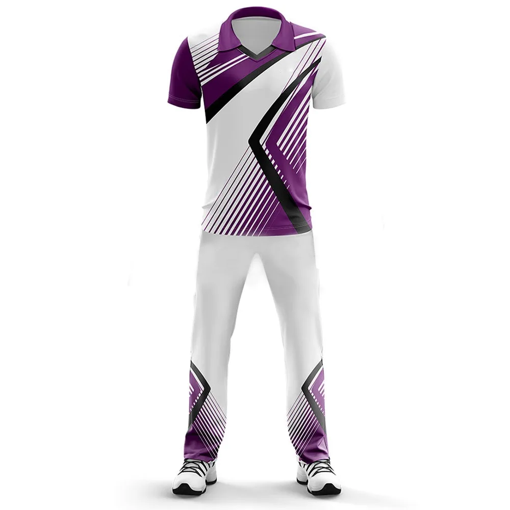 Purple Rush Customized Cricket Team Jersey Design | Customized Cricket Jerseys Online India - TheSportStuff Without Trackpant / Full Sleeve / Cot Net