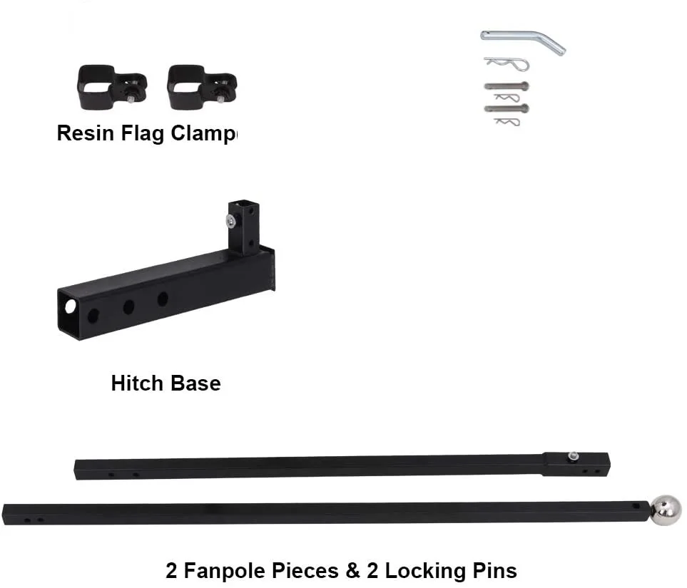 Задняя сцепка флагштока держатель подходит для грузовика внедорожник на колесах Пикап для 2-дюймовый сцепного устройства прицеп приемники
