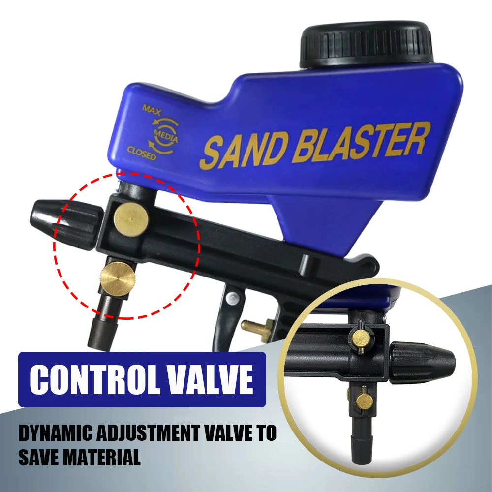 Lematec Sandblasting Gun Sand Blasting Gun With Siphon Gravity Feed For