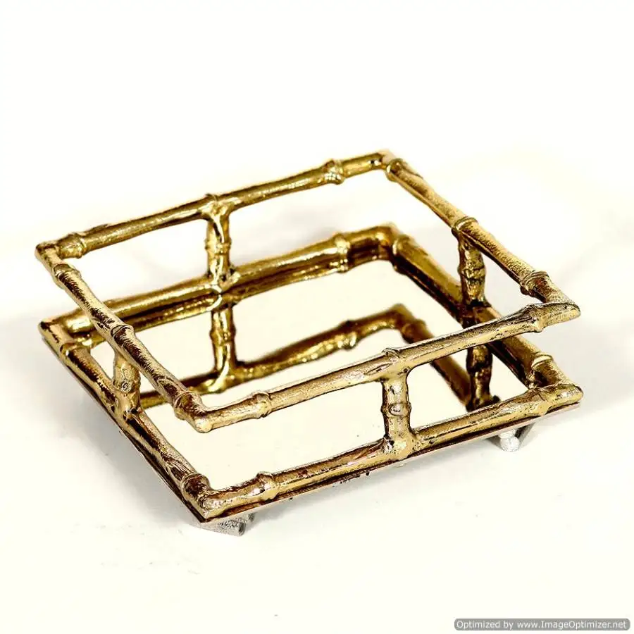 White & Gold Enamel Food Serving Trays Handmade Luxury Enamel Trays