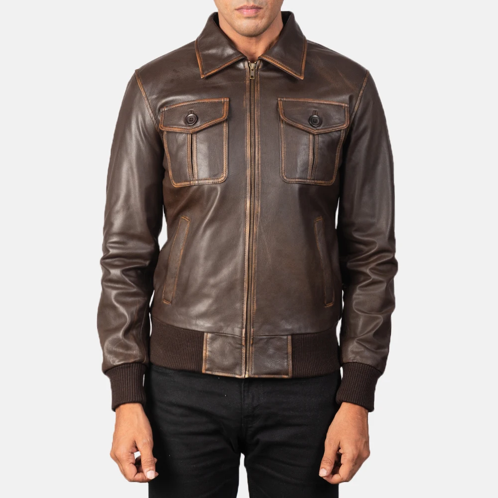 frye leather jacket mens