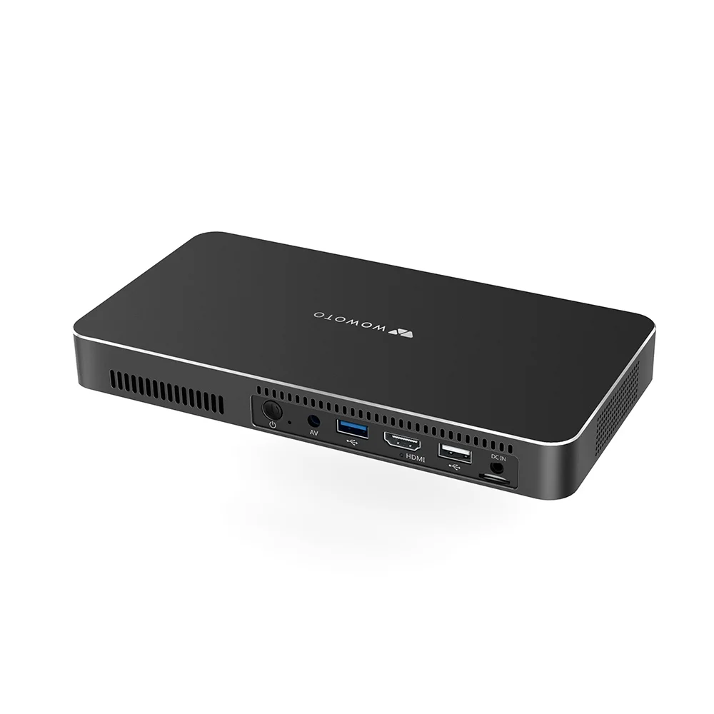 WOWOTO 3D Video Smart LED DLP Projector Black 2000lumens Battery Powered Digital Projector Dual Band WIFI Home Theatre Projector