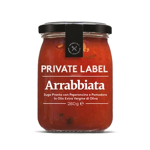 OEM Private Label Arrabbiata Hot Sauce with Tomato 260 g Jar Italian for Retail
