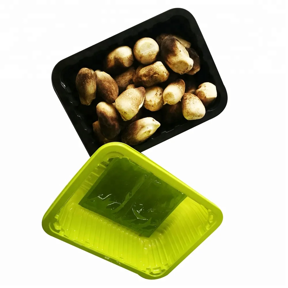 Fresh Food Biodegradable Packing Box for Mushroom PP Plastic Tray