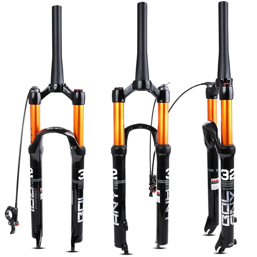 Bolany-horquilla de aire para bicicleta de montaña MTB, ajuste de rebote de  sumisión, bloqueo recto cónico, 26/27, 5/29er, accesorios para bicicleta