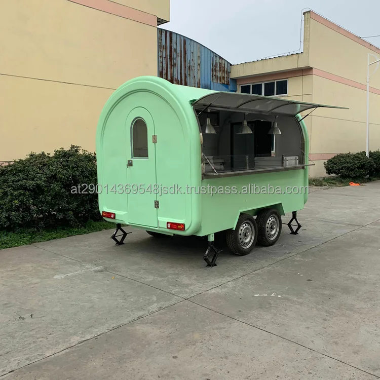 Fully Equipment Mobile Cart Used Fast Crepe Food Trucks Food Concession