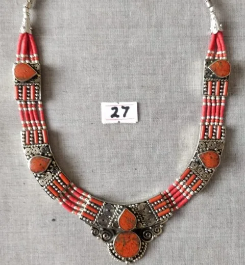 coral fashion necklace