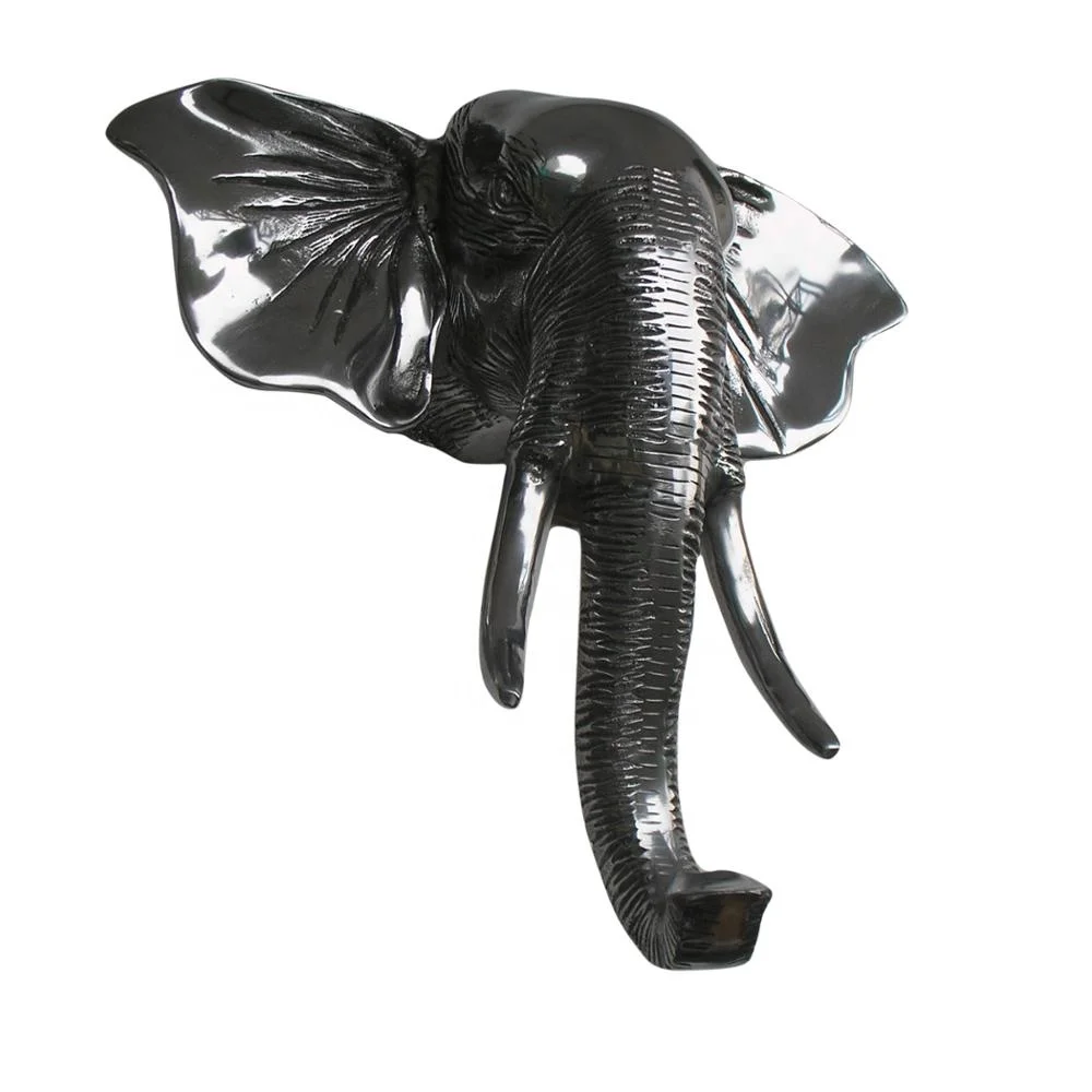 用于家居装饰的壁挂式大象头雕像