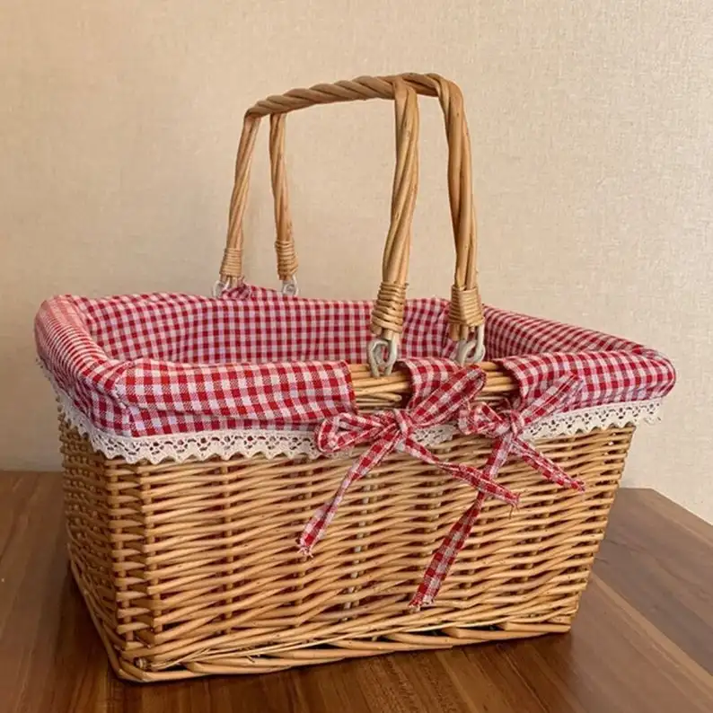 Picnic Basket Number Vga Pc27 Handmade Bamboo And Rattan Materials