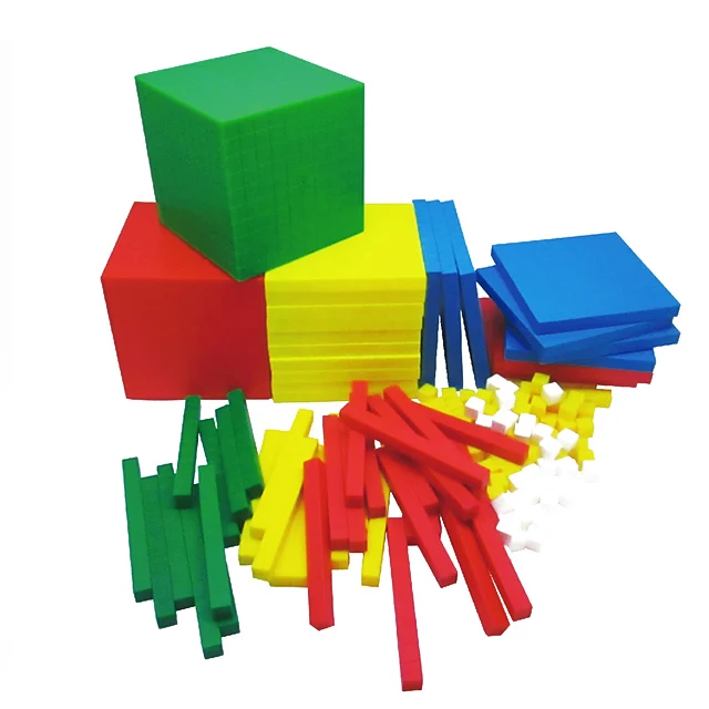 Educational Toys Plastic Base Ten Unit Rod Flat Cube Base Ten Blocks -  China Educational Toy, Plastic Toy