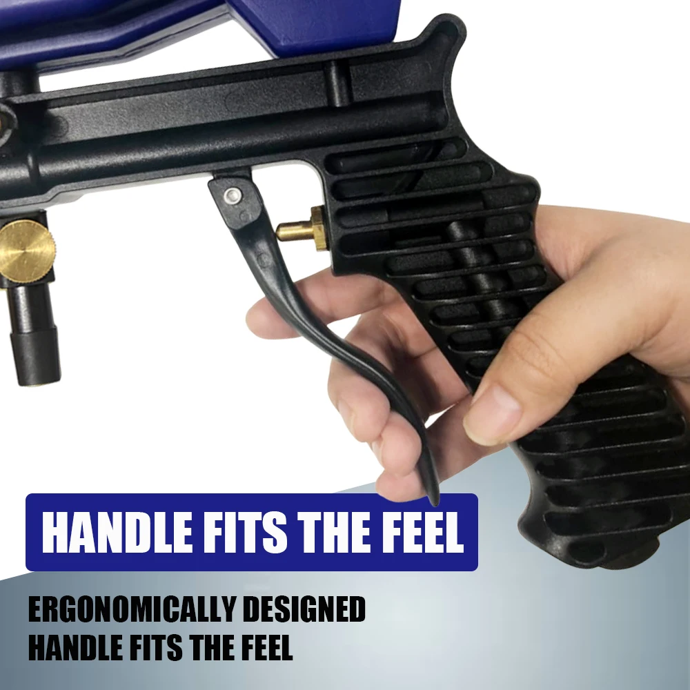 Lematec Sandblasting Gun Sand Blasting Gun With Siphon Gravity Feed For