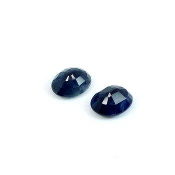 Oval Faceted 7x9mm 4.75 Cts Ishu Gems 4.75cts IG16201 Natural Loose Gemstone Blue Sapphire 1 Pair