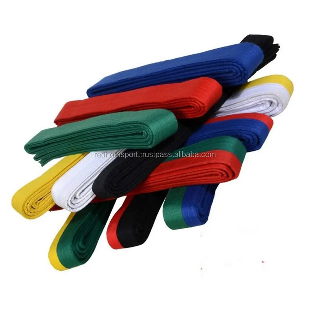
 Дешевые ремни для тхэквондо, карате, джудо, боевых искусств, карате, цветной пояс из 100% хлопка  