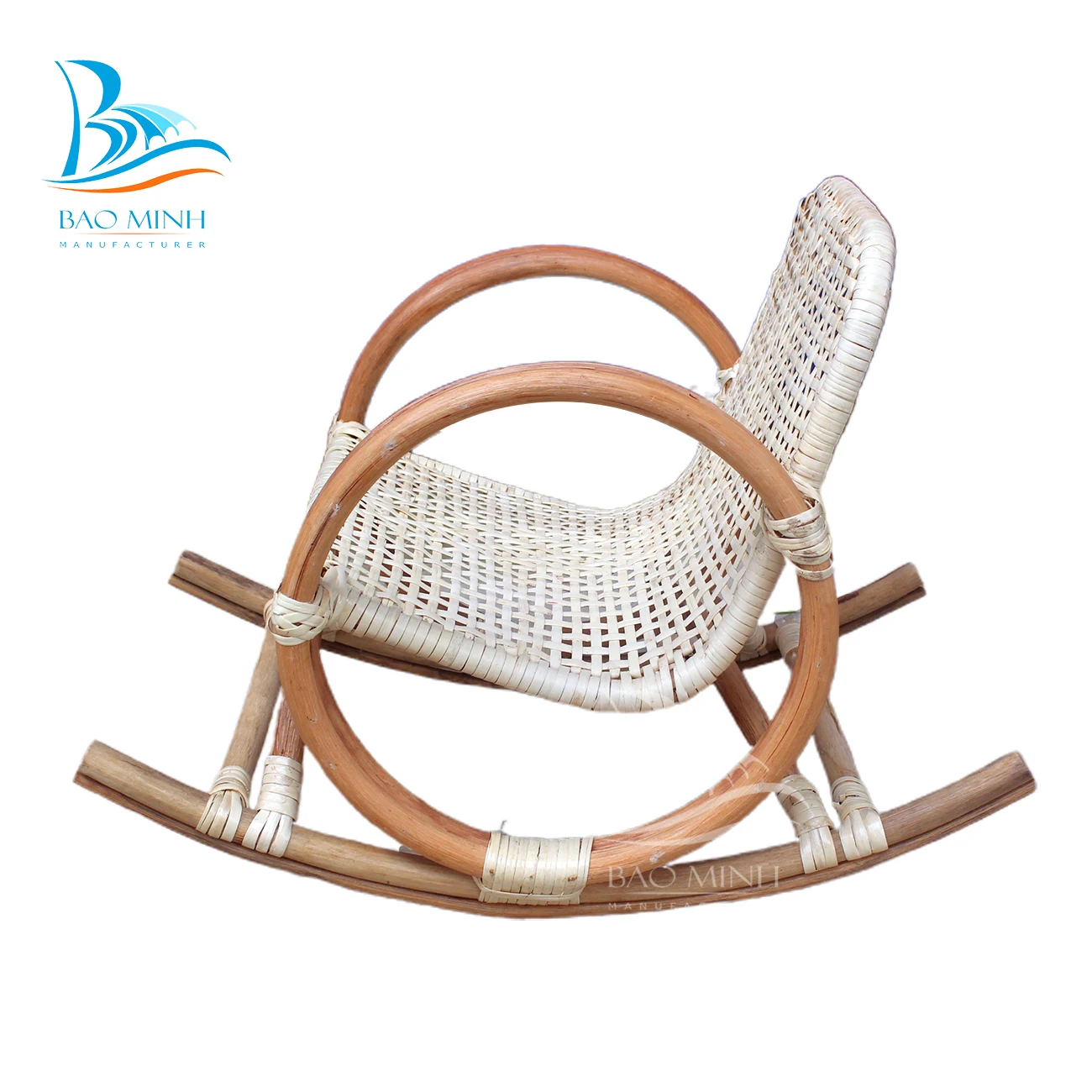 Traditional Style Rattan Rocking Chair Leisure Chair for Home Office Living Room and Hotel for Toys Babies and Dolls