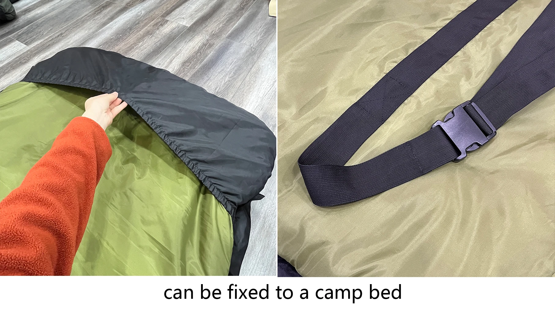 Waterproof 4.5kg Camp Bed Sleeping Bag Oxford Shell Fleece Lining For