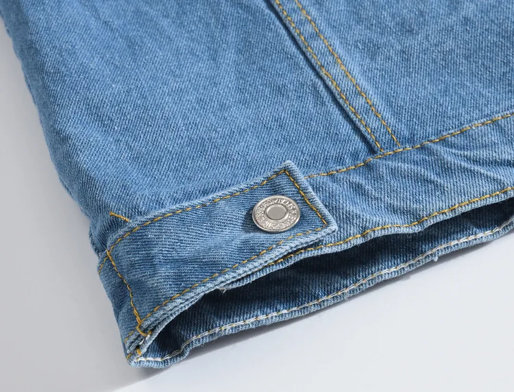 Fashion Classic Mens Denim Autumn Winter Casual Bomber Jacket Printed Nonwoven 2pcs_voghion.com