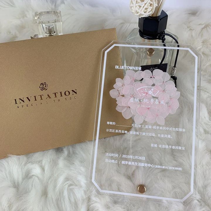 acrylic wedding invitation glass wedding invitations