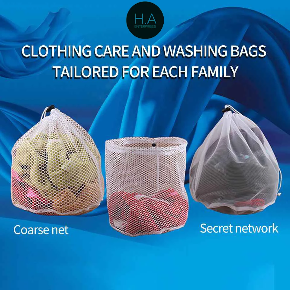 Mesh Laundry Bag Polyester Laundry Wash Net Basket Bags For Washing