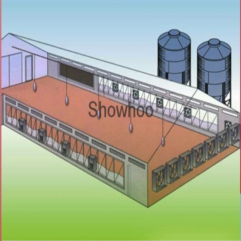Low Cost Customized Commercial Steel Structure Broiler House Poultry Farm Chicken Building