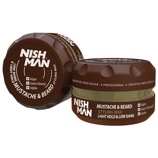 Nishman Professional Mustache & Beard Styling Wax Light Hold & Low Shine -  Buy Beard Wax,Beard Care Paste,Matte Beard Mustache Wax Product on  