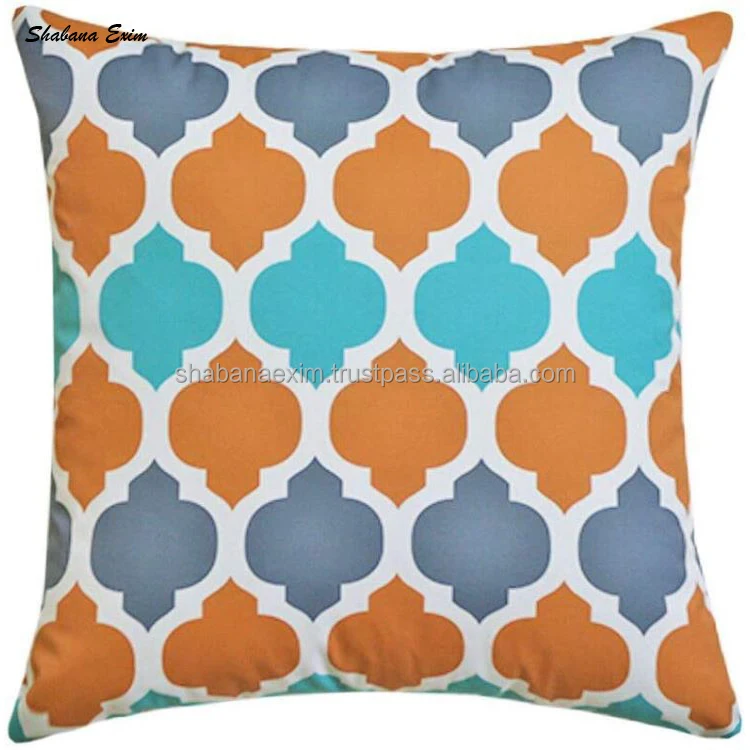 Nordic Blue Green Yellow Pillow Case Printed Sofa Cushion Cover Home Decor Cover