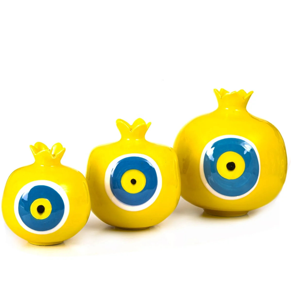 Декоративные турецкий ручной работы-клипсами Дурной глаз роспись керамический гранат тройной